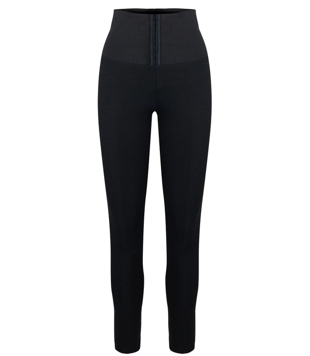 Slimming black high-waist leggings