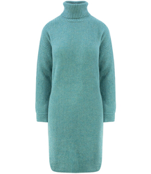 Gładki SWETER SUKIENKA dzianinowa GOLF