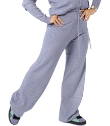 Loose melange knit pants AMELIA
