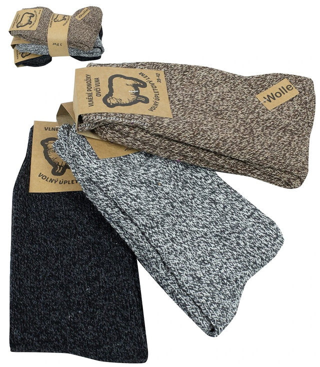 Warm socks, men's woolen socks, wool comfortable, 3-pack