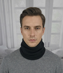 Men's knitted insulated chimney - universal, winter