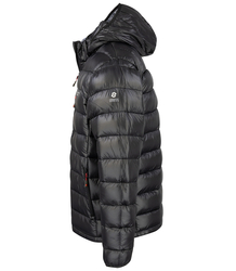 Men's winter quilted jacket with hood 