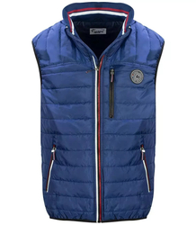 Quilted men's short sleeveless vest