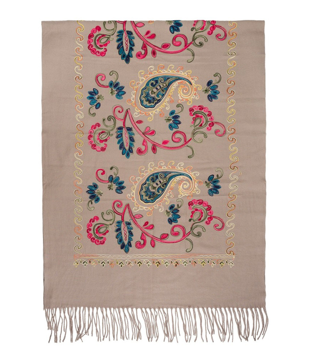 Women's scarf with floral ornament stylish