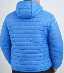 Men's PLUS SIZE quilted jacket with detachable hood