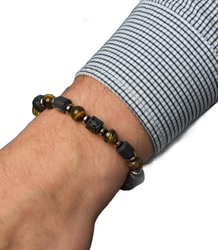 Men's bracelet with natural stones
