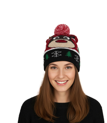 Winter Christmas hat with pom-pom - perfect for preze