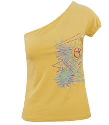 T-shirt top letni koszulka na jedno ramię nadruk