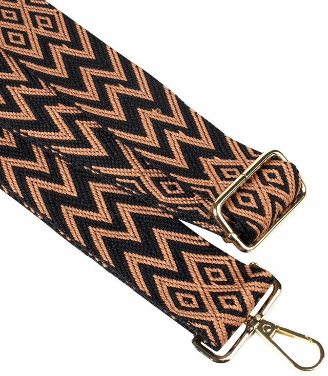 Fashionable braided wide purse strap adjustable