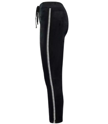 Wygodne welurowe Spodnie DRESOWE gumka 