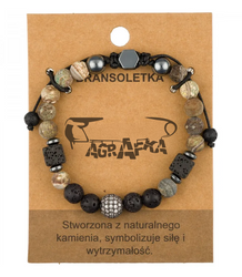 Men's bracelet with natural stones