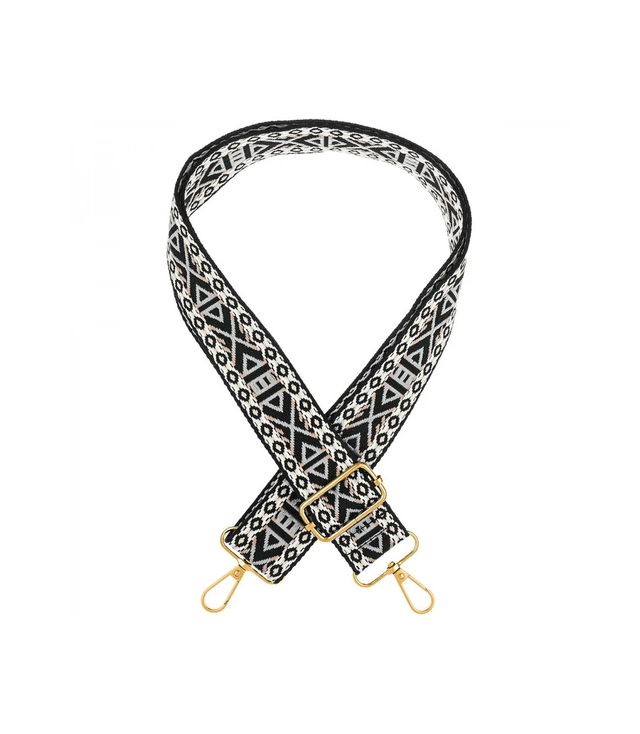 Fashionable braided wide purse strap adjustable