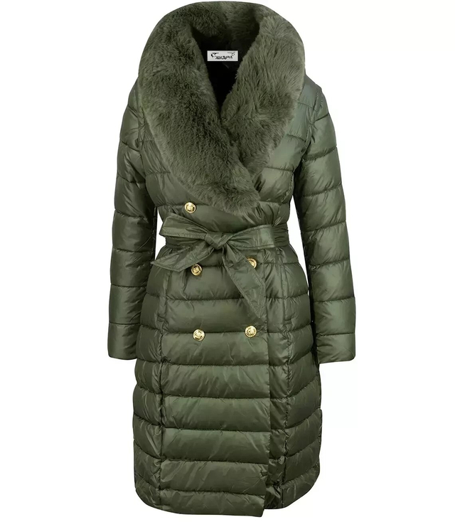 Quilted jacket coat sleeveless 4W1 FUR