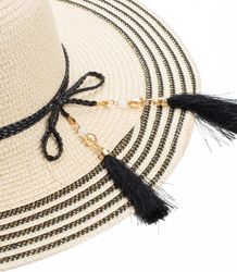 Fashionable large braided hat of braids and beads