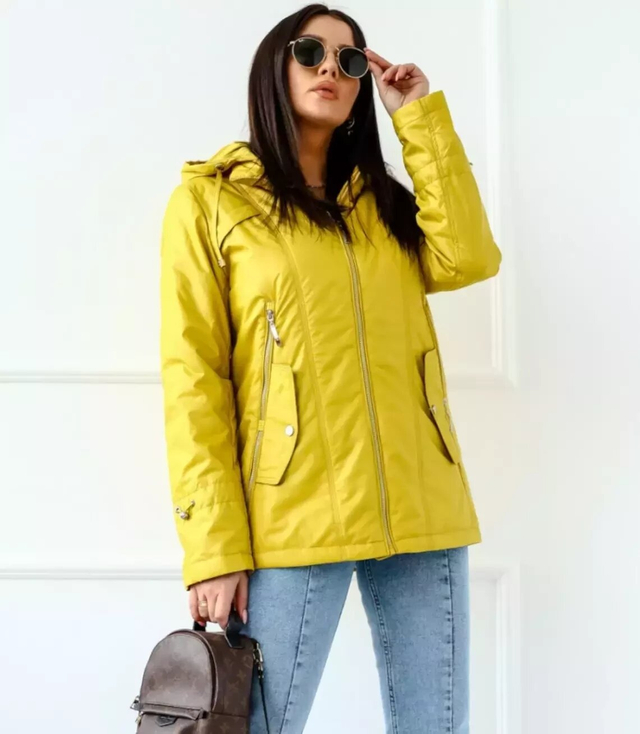 Women's transitional spring hooded jacket LUIZA