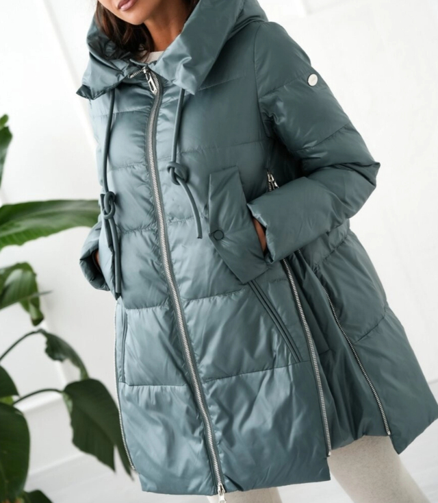 Women's Warm Warmed Elegant Jacket with Hood For Winter MAJA