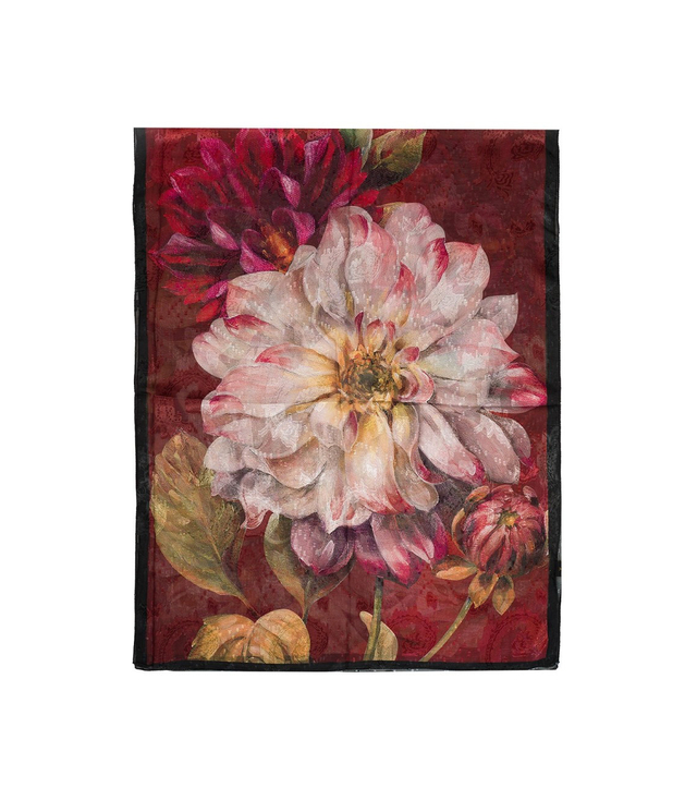 Damski wzorzysty szal w kwiatki 70x180