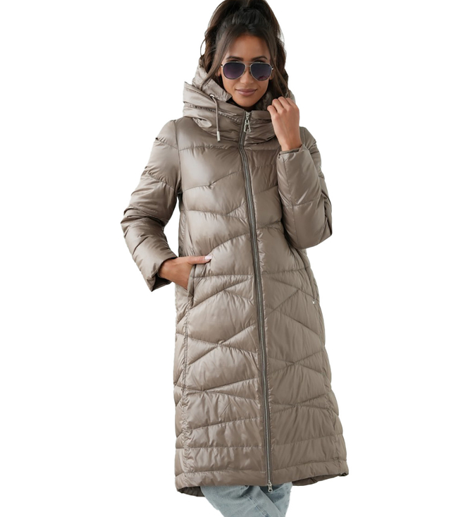 Long elegant quilted women's winter insulated coat SAMANTA