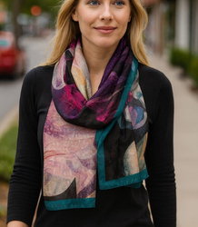 Women's patterned shawl 70x180