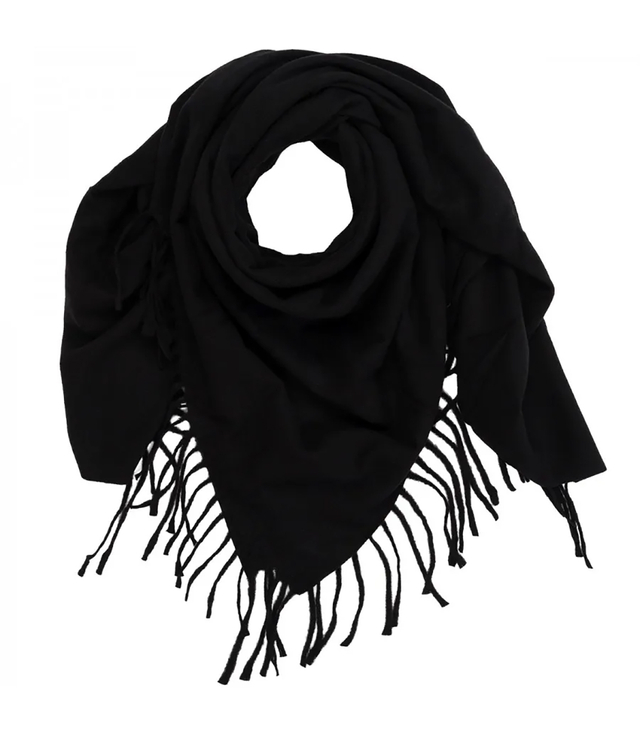 One-color shaik shawl with tassels STELLA