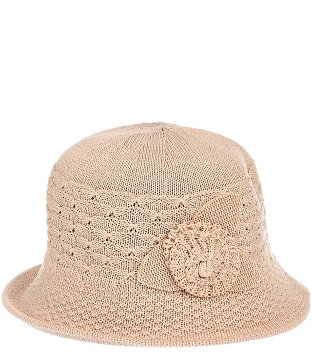 Summer braided hat BUCKET HAT with flower Stylish