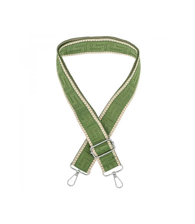 Fashionable braided wide purse strap adjustable