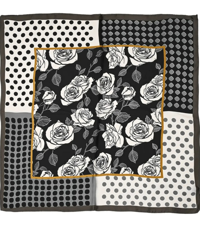 Stylish Elegant Scarf Mix of beautiful patterns 70x70 cm