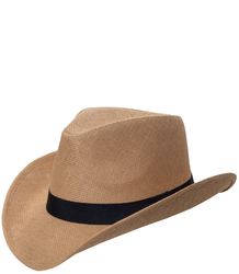 Men's cowboy hat with black strap