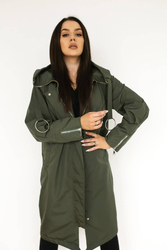 Women's transitional oversize hood coat