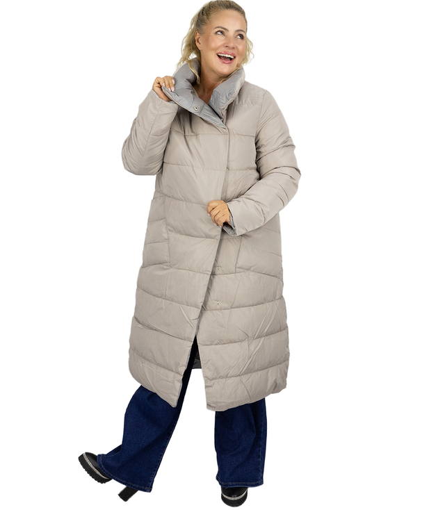Women's long jacket double-sided quilted coatEMMA
