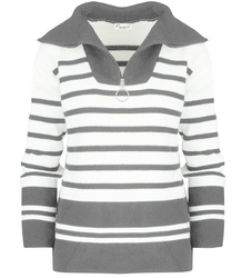 Long warm striped sweater IZA