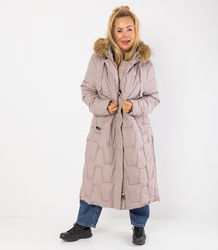 Długa kurtka pikowany płaszcz zimowy URBAN LONG PUFF PLUS SIZE