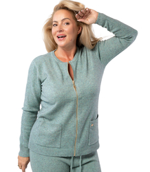 LIVIA melange knit cardigan pullover cardigan