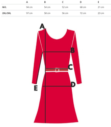 Loose midi dress with frills in all over print CLARA