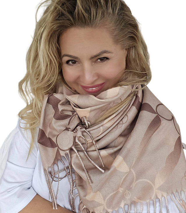 Shawl Scarf Stylish warm abstract soft smooth 180x70 cm