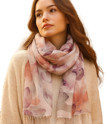 Women's floral pattern scarf 180x70