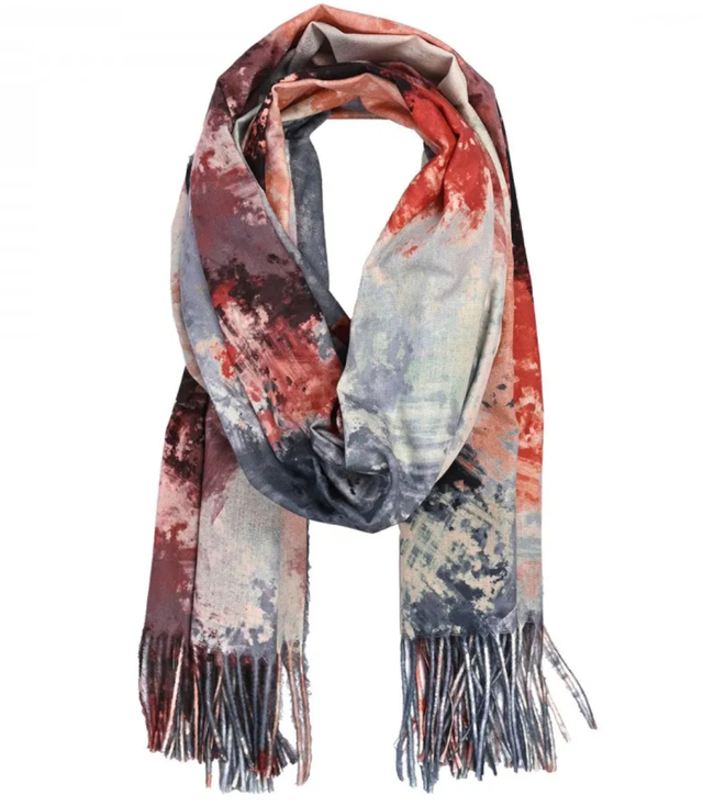 Shawl Scarf tassel warm abstract soft smooth 180x70 cm