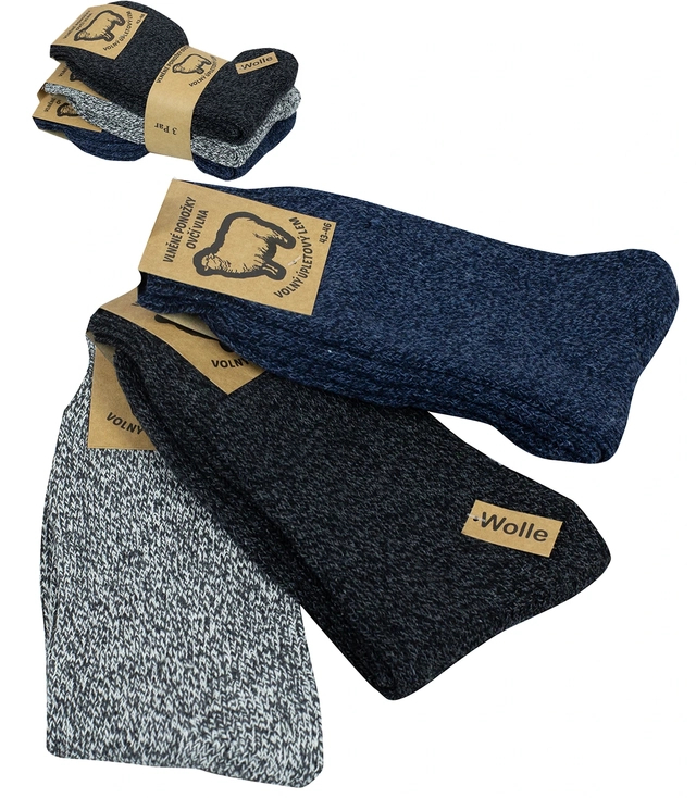 Warm socks, men's woolen socks, wool comfortable, 3-pack