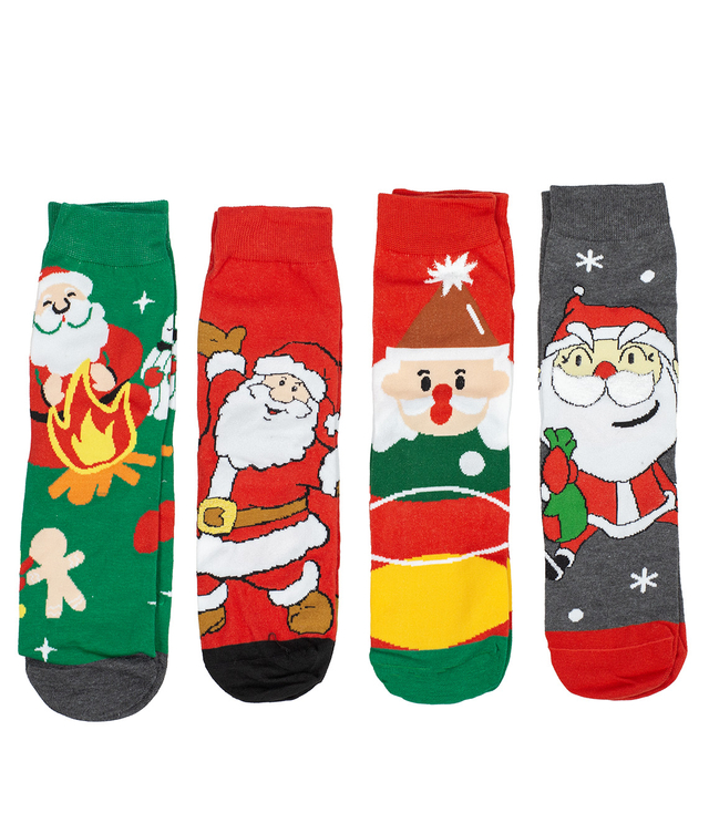 Christmas unisex socks 4-pack warm MIKOLAJ PRESENT