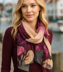 Women's patterned shawl 70x180