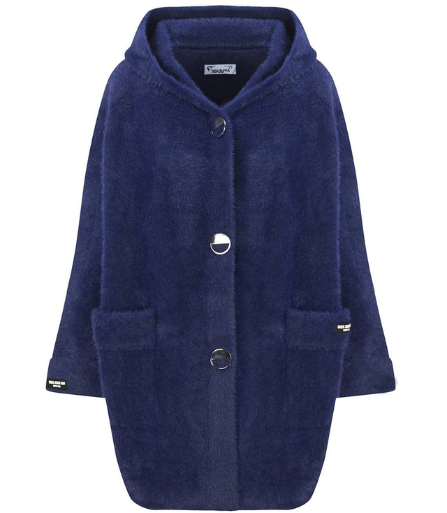 ALPAKA kurtka WEŁNA z kapturem PŁASZCZ