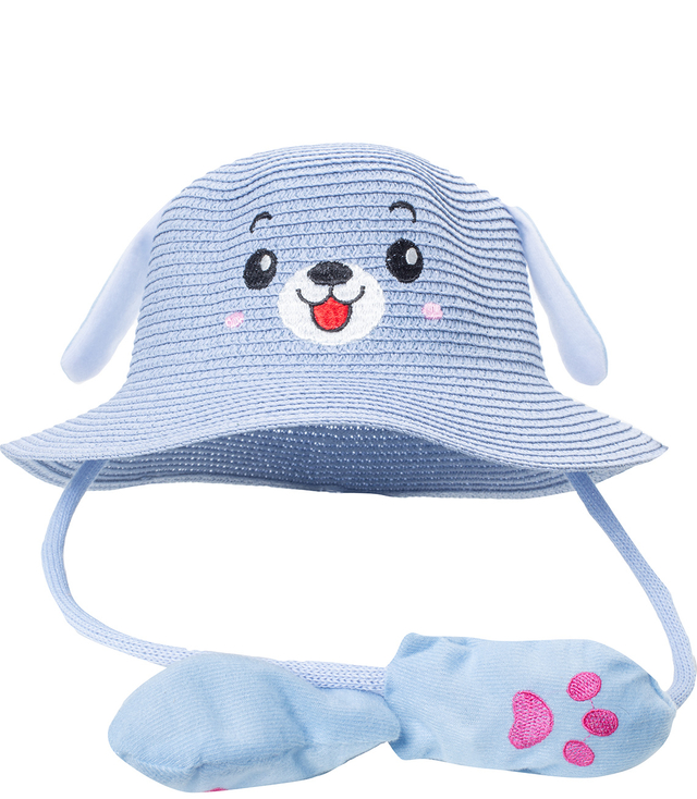 Children's hat with a dog's face and lifting ears