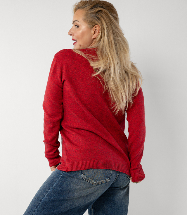 LIVIA melange knit cardigan pullover cardigan