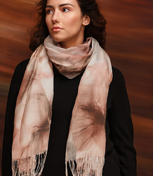 Women's floral pattern scarf 180x70