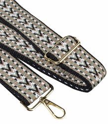 Fashionable braided wide purse strap adjustable