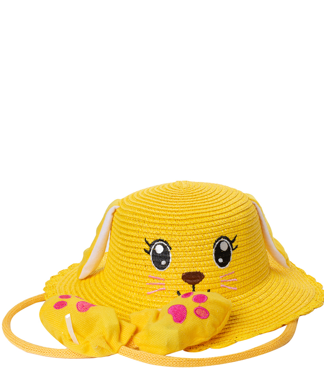 Children's hat with a dog's face and lifting ears