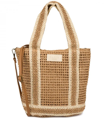 PARIS MILANO braided handbag with strap and handles