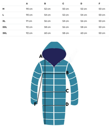 Long winter jacket with decorative hood LUNA