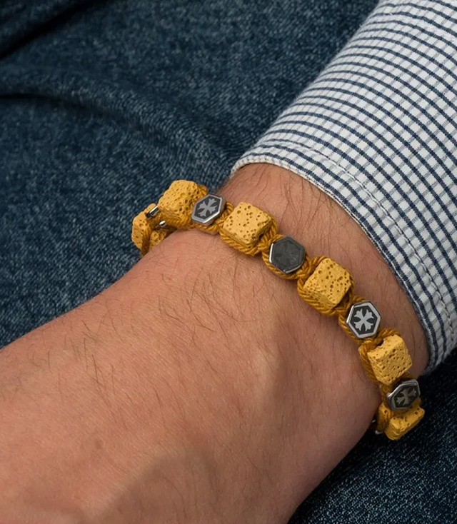 Men's bracelet with natural stones