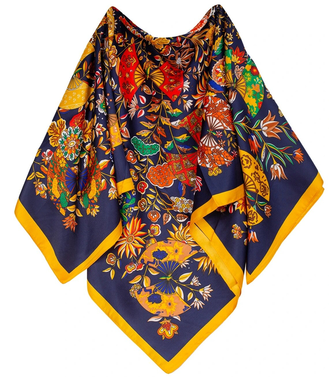 Sling delicate elegant scarf decorated with a beautiful pattern
